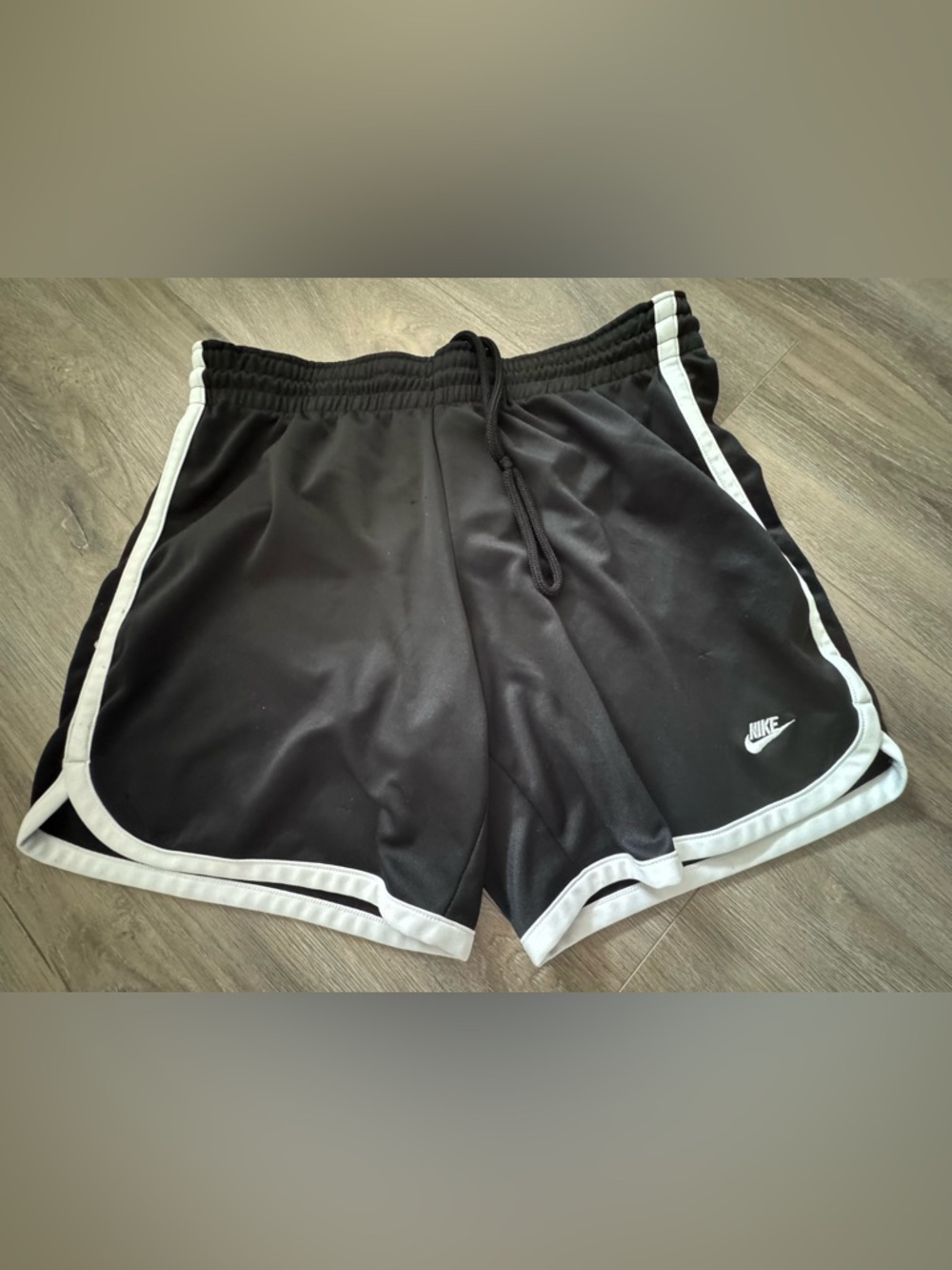 Nike Black Shorts with White Waistband Tag
